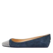 Pre-owned Suede flats Jimmy Choo Pre-owned , Blue , Dames