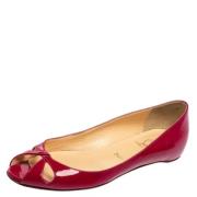 Pre-owned Leather flats Christian Louboutin Pre-owned , Pink , Dames