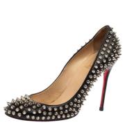 Pre-owned Leather heels Christian Louboutin Pre-owned , Black , Dames