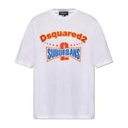 T-shirt met logo Dsquared2 , White , Heren