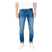 Blauwe rits- en knoopsluiting heren jeans Antony Morato , Blue , Heren