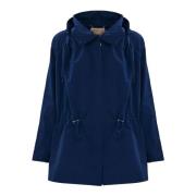 Winterparka met capuchon en trekkoorden Kocca , Blue , Dames