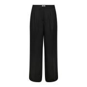 Zwarte broek met rits en knoop Jacqueline de Yong , Black , Dames