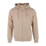 Beige Hoodie met Ritssluiting Sun68 , Beige , Heren