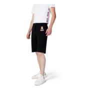 Zwarte Katoenen Shorts met Veters Moschino , Black , Heren