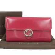 Pre-owned Leather wallets Gucci Vintage , Red , Dames