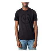 Zwart Print T-shirt voor Heren Armani Exchange , Black , Heren