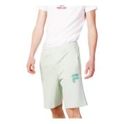 Groene Katoenen Heren Shorts Fila , Green , Heren