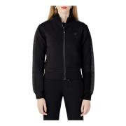 Zwart Sweatshirt met Ritssluiting Guess , Black , Dames