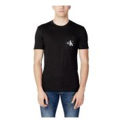 Zwart T-shirt met korte mouwen Calvin Klein Jeans , Black , Heren