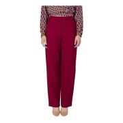 Bordeaux Broek met Rits en Knopen Vila , Red , Dames