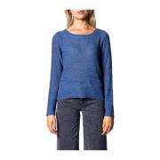 Blauwe Trui met Lange Mouwen Only , Blue , Dames