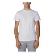 Witte Print T-shirt voor Heren Trussardi , White , Heren