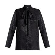 Nero Informeel Overhemd Versace , Black , Dames