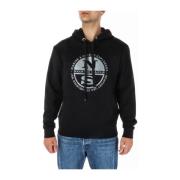 Bedrukte Zwarte Sweatshirt - Heren North Sails , Black , Heren