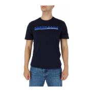 Blauw Bedrukt Heren T-shirt North Sails , Blue , Heren