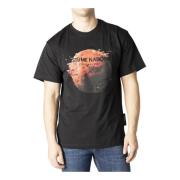 Zwart Print T-shirt voor Heren Costume National , Black , Heren