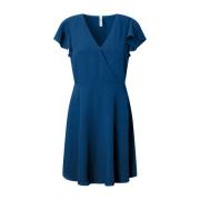 Blauwe V-Hals Jurk Pepe Jeans , Blue , Dames