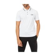 Witte Korte Mouw Polo Shirt Emporio Armani EA7 , White , Heren