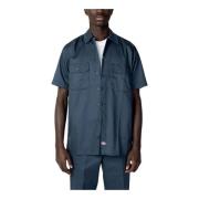 Blauw kort mouw overhemd Dickies , Blue , Heren