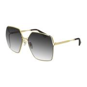 Golden Square Sunglasses for Women Gucci , Black , Dames
