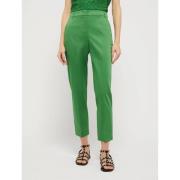 Slim Cotton Satin Chinos Pennyblack , Green , Dames