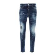 Stretch Slim-Fit Denim Jeans Dsquared2 , Blue , Heren