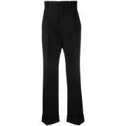 Zwarte Broek met Rechte Pijpen Gucci , Black , Dames