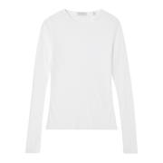 Lyocell Top met Lange Mouwen dagmar , White , Dames