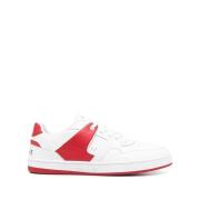 Witte Leren Sneakers met Rode Accenten Celine , White , Heren