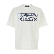 Klassiek Wit Katoenen T-Shirt Dsquared2 , White , Heren