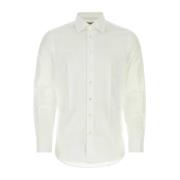 Witte Poplin Overhemd Etro , White , Heren