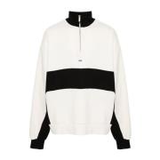 Half Zip Polo Sweatshirt Gcds , White , Heren