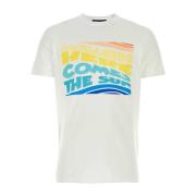 Witte katoenen T-shirt Dsquared2 , White , Heren