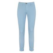 Slim Fit Chino Broek Lichtblauw Re-Hash , Blue , Heren