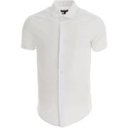 Witte T-shirt met knoopsluiting en geëmbosseerde adelaar Emporio Arman...