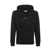 Katoenen Hoodie met Ribboorden Les Deux , Black , Heren