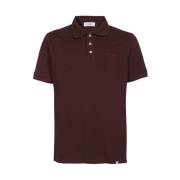 Contrasterend Logo Katoenen Polo Shirt Les Deux , Red , Heren