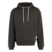 Katoenen hoodie met geribbelde boorden Les Deux , Brown , Heren