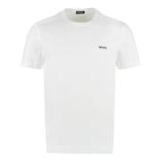 Katoenen T-shirt met Logo Ermenegildo Zegna , White , Heren