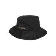 Bucket Hat met Contrasterend Kleurlogo Les Deux , Black , Heren