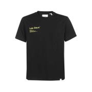 Brody Crew-Neck T-Shirt met Achterprint Les Deux , Black , Heren