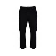 Zwarte Stretch Katoen Cropped Jeans Valentino Garavani , Black , Heren
