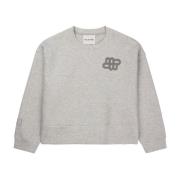 Marigold Sweatshirt met Logo Patch Munthe , Gray , Dames