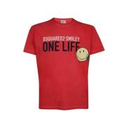 Cool Fit Katoenen Crew-Neck T-Shirt Dsquared2 , Red , Heren