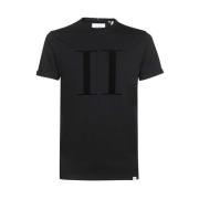 Katoenen Crew-Neck T-Shirt Les Deux , Black , Heren