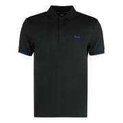 Katoenen Piqué Polo Shirt Hugo Boss , Black , Heren