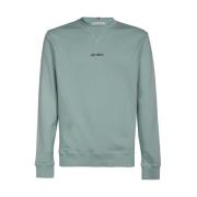 Katoenen Crew-Neck Sweatshirt Les Deux , Blue , Heren