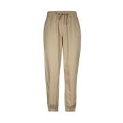 Broek met elastische tailleband en trekkoord Les Deux , Beige , Heren