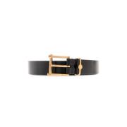 Leren Riem Versace , Black , Heren